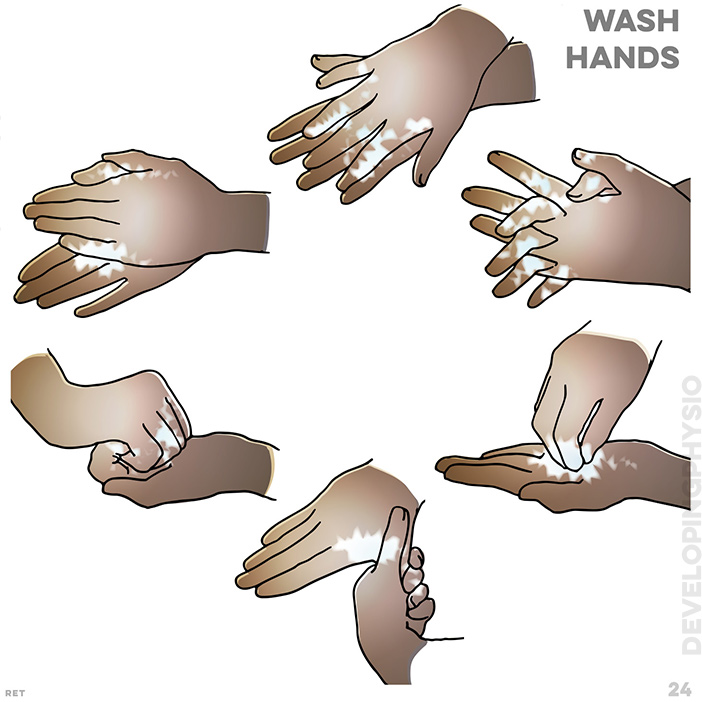 wash hands thoroughly